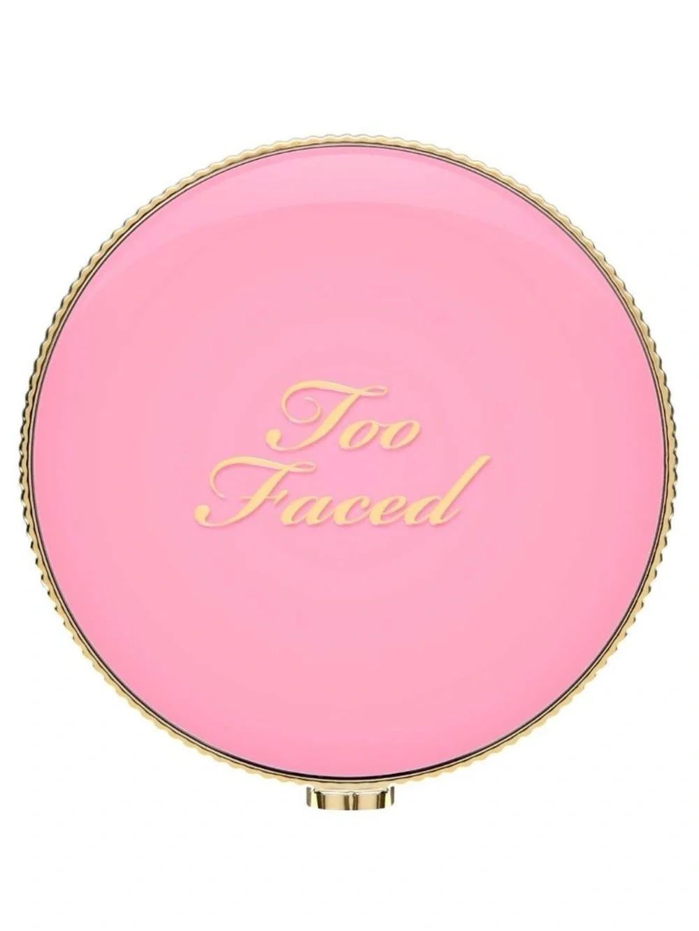 Too Faced Pink Compact Powder with Gold Logo
